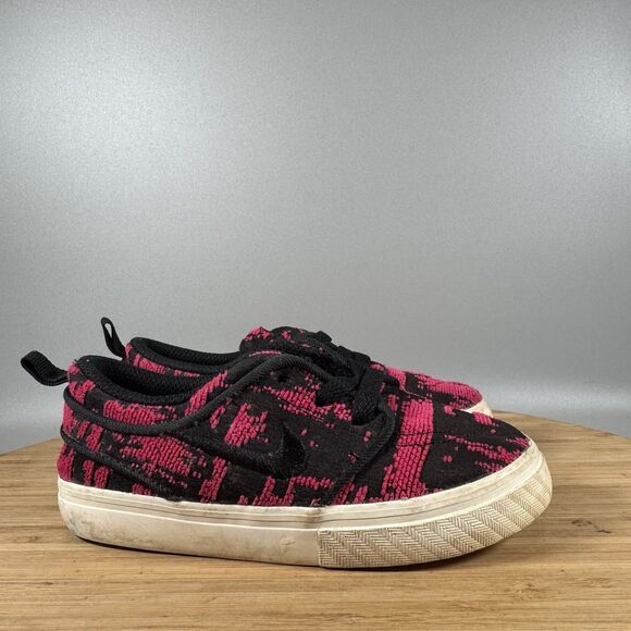 Nike SB Stefan Janoski Premium Canvas Toddler Shoes Size 8C Black Pink - Picture 1 of 6